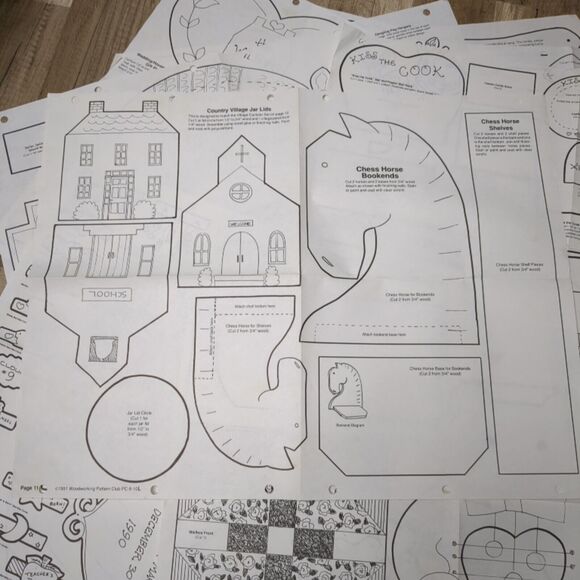 Lot of 20 Wood Craft Patterns Woodworking Pattern Club VTG 1990s - MISC F BONUS - Picture 11 of 16